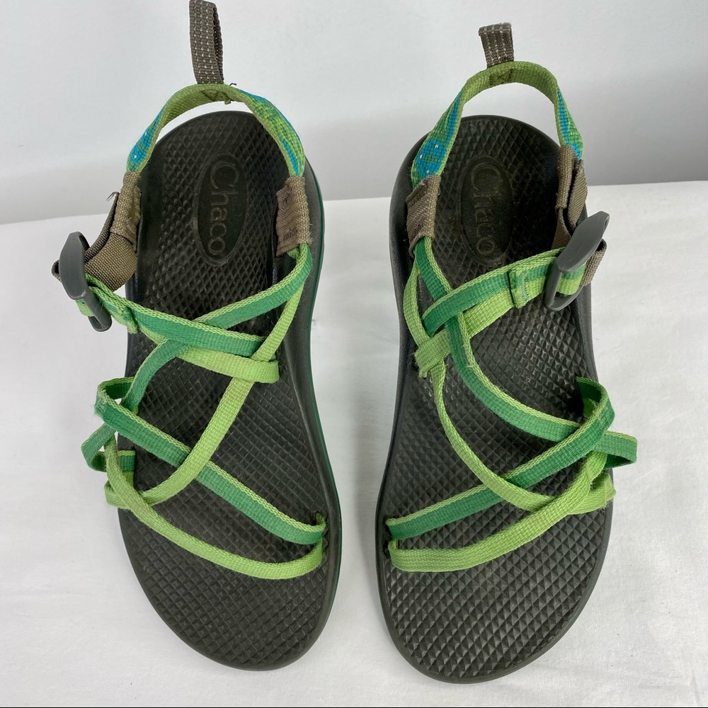 Chaco Sandals, green and turquoise, 4